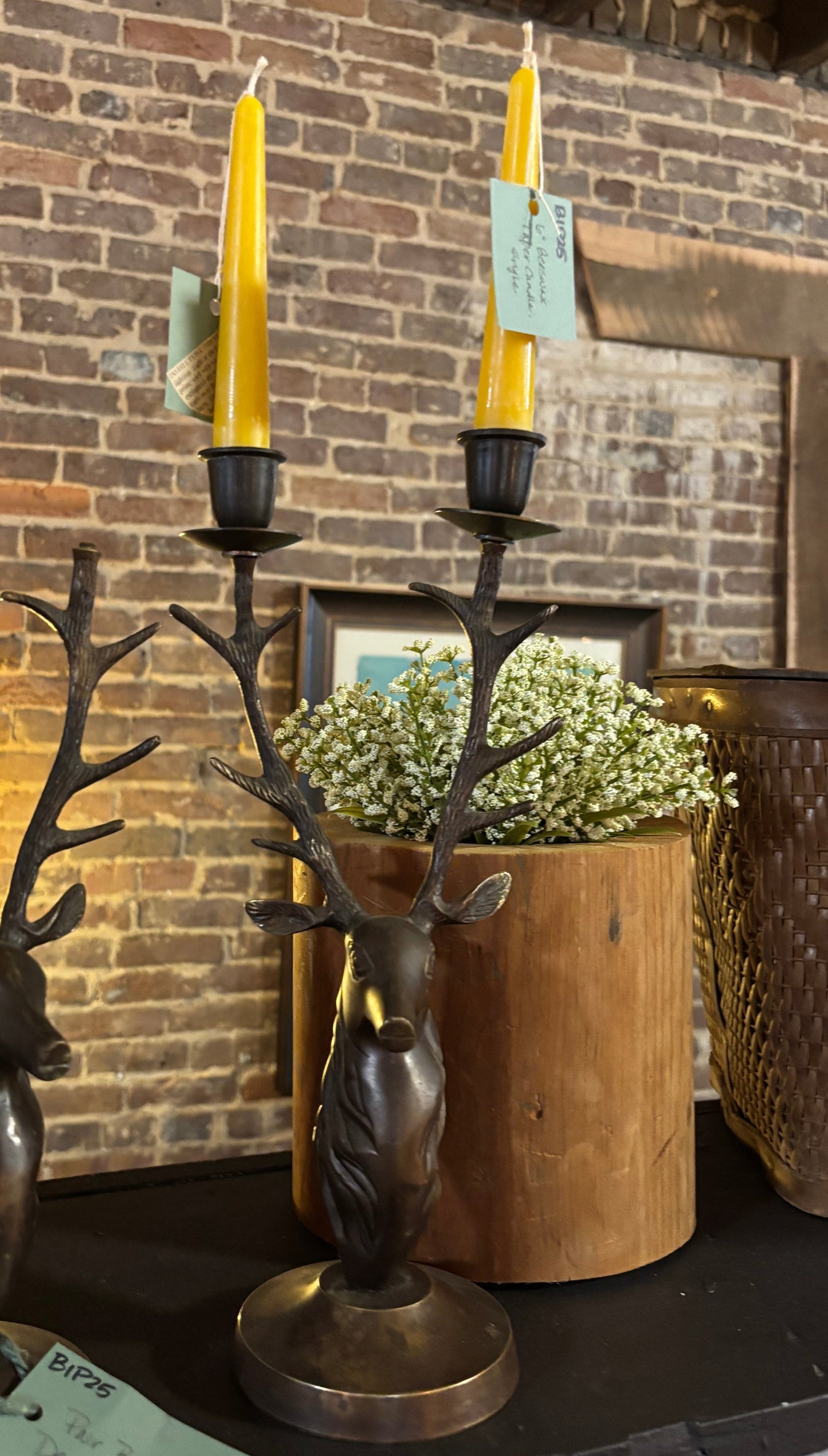 Pure Beeswax 6" Taper Candle - Set of 2