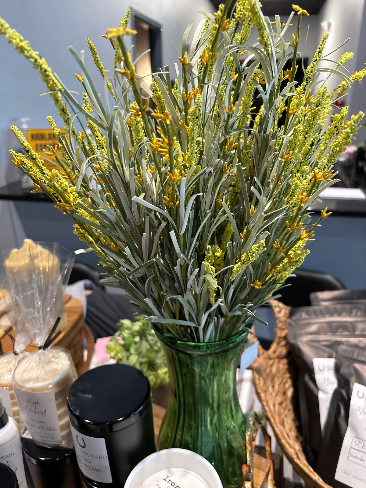 Faux Yellow Wildflower Bush - 21"