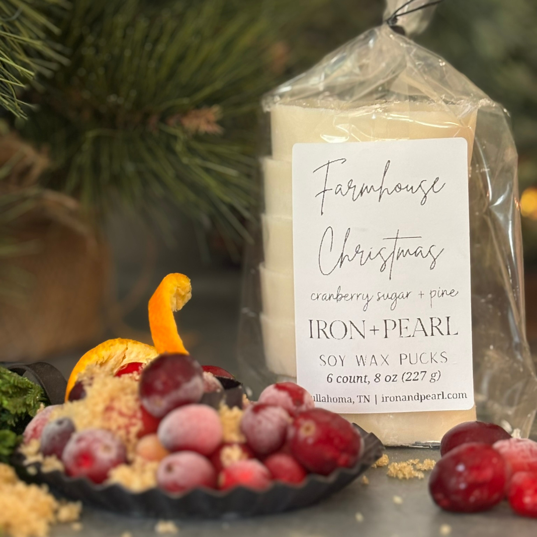 Farmhouse Christmas Soy Wax Pucks | Christmas Wax Melts