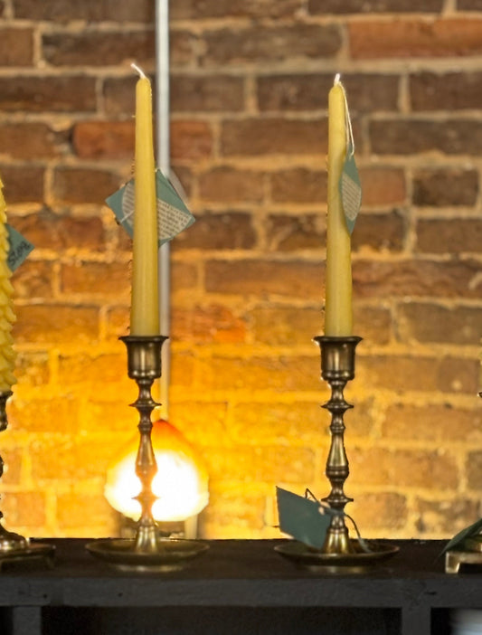 Pure Beeswax 8" Taper Candle - Set of 2