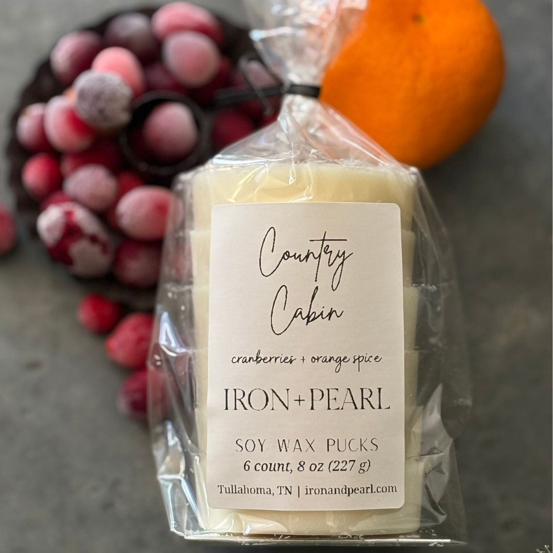 Country Cabin Soy Wax Pucks | Cranberry Orange Fragrance | Wax Tarts for Warmer