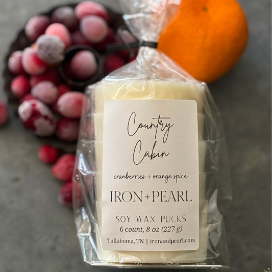 Country Cabin Soy Wax Pucks | Cranberry Orange Fragrance | Wax Tarts for Warmer