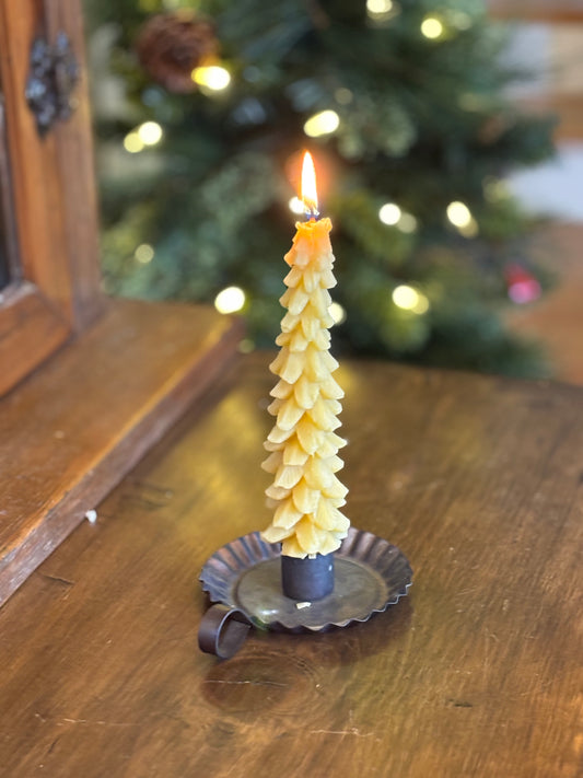 Pure Beeswax Fir Taper Candle- BOGO 50% OFF!