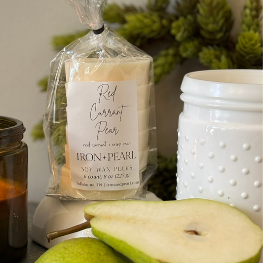 Red Currant Pear Soy Wax Pucks | Bright Fragrance | Wax Melts for Warmer