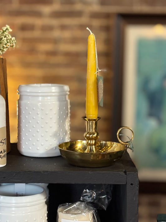 Pure Beeswax 6" Taper Candle - Set of 2