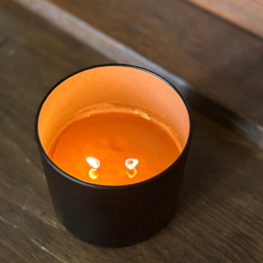Olive Leaf Soy Candle in Black Tin with Lid