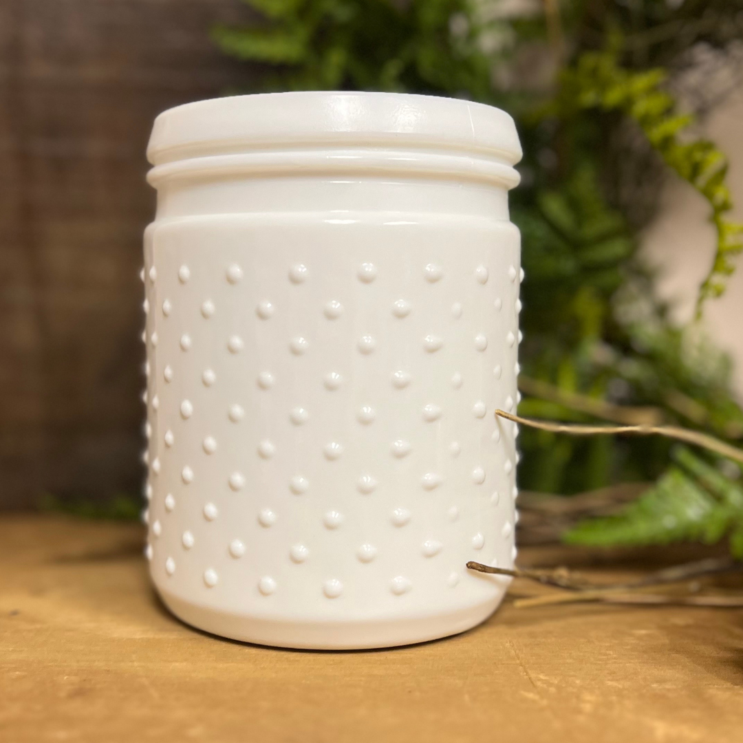 Southern Tea Soy Candle in White Hobnail Jar