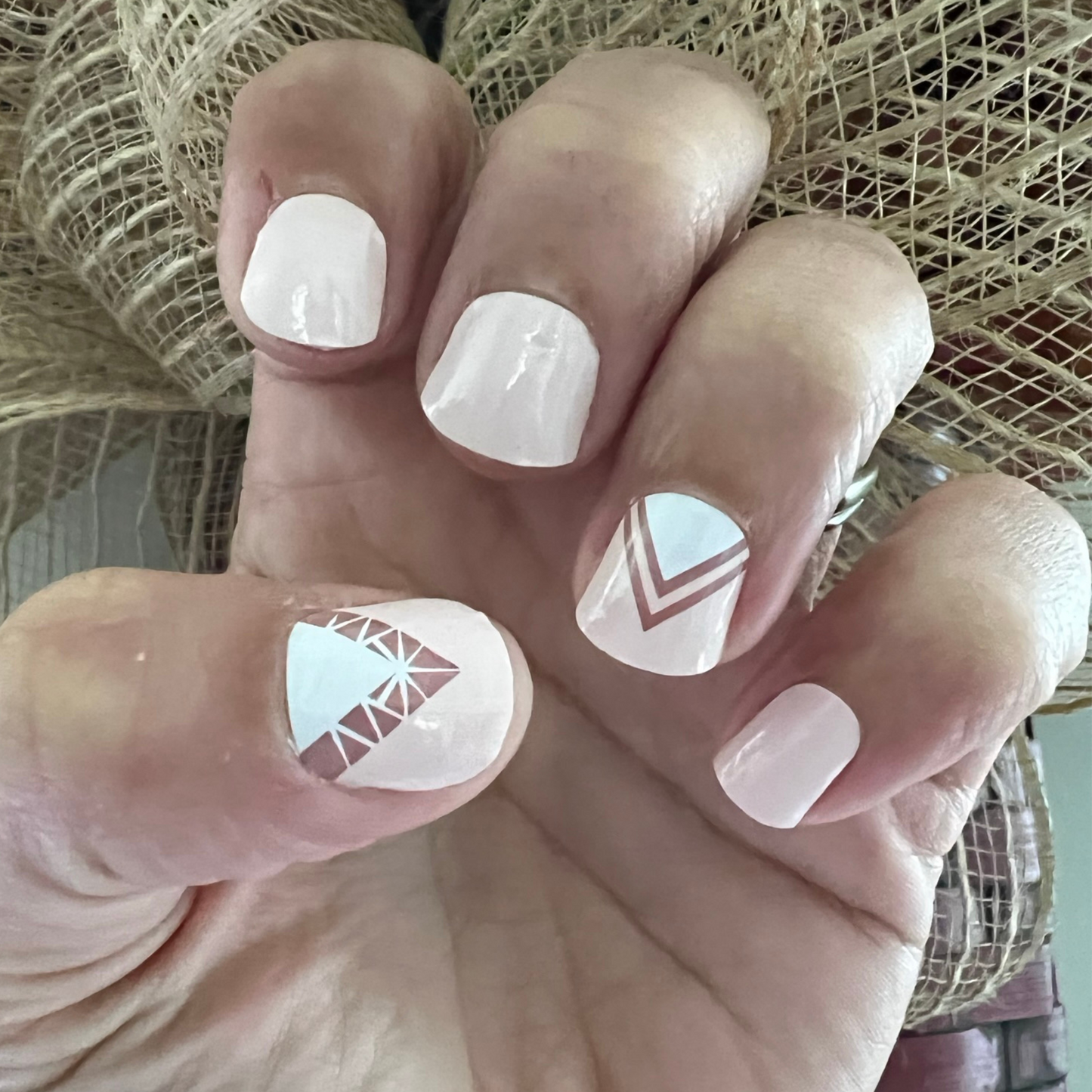 Twisted French Nail Wrap | French Manicure Nail Art | Home French Manicure