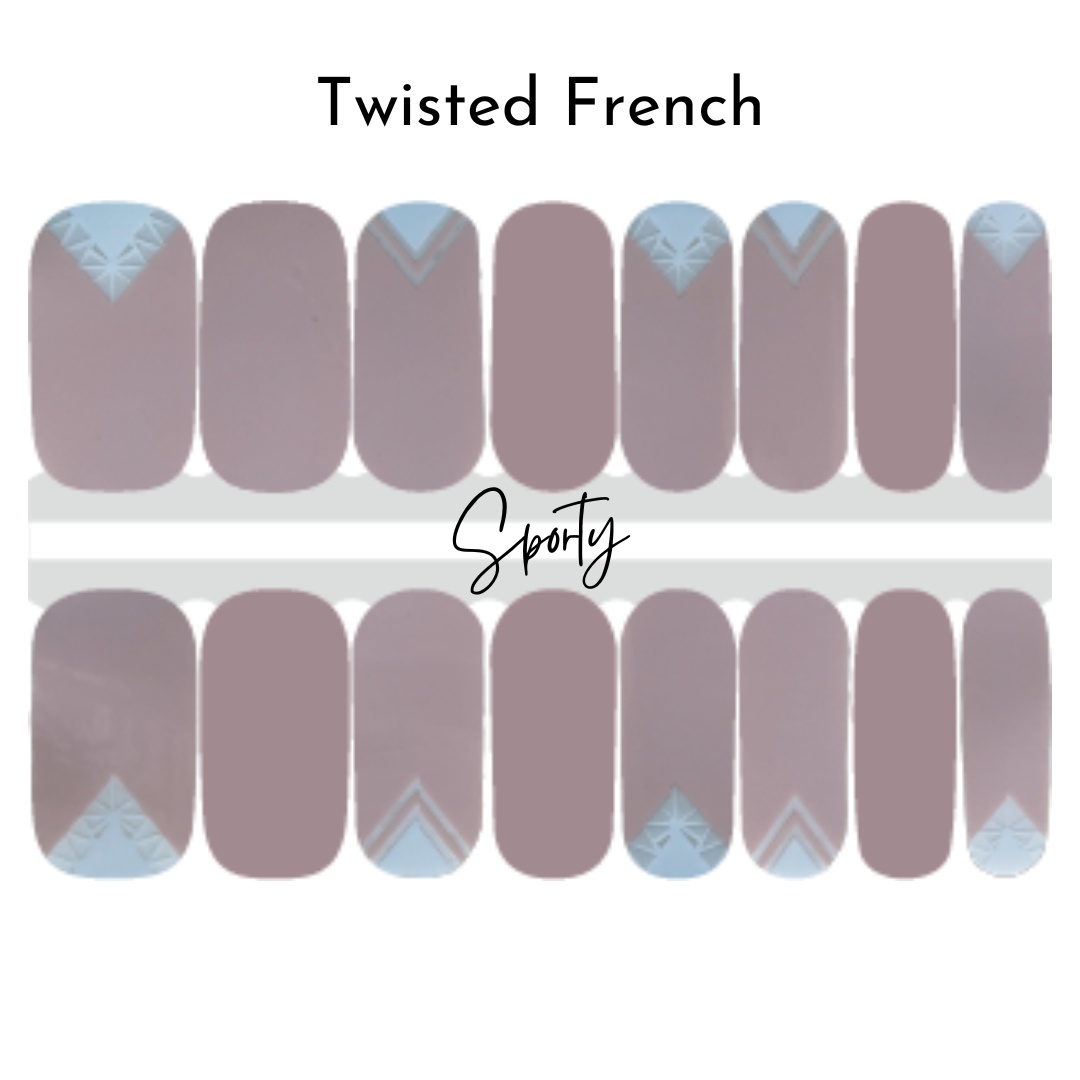 Twisted French Nail Wrap | French Manicure Nail Art | Home French Manicure